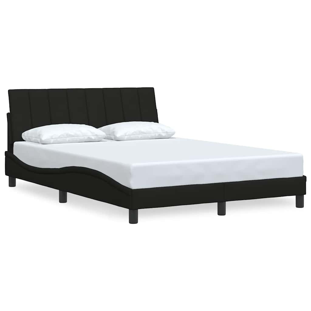 Bettgestell ohne Matratze "Hanko" Schwarz 140x190 cm Stoff