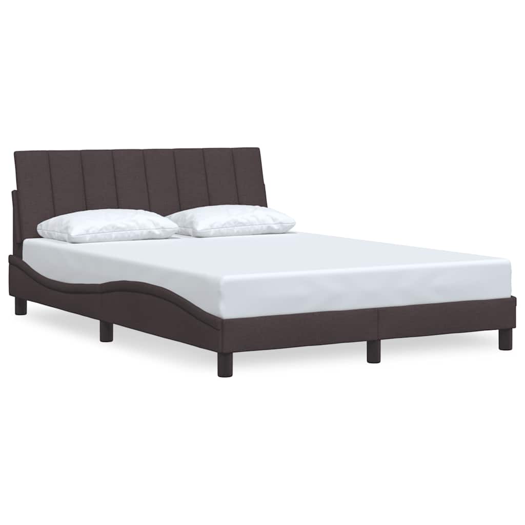 Bettgestell ohne Matratze "Hanko" Dunkelbraun 140x200 cm Stoff