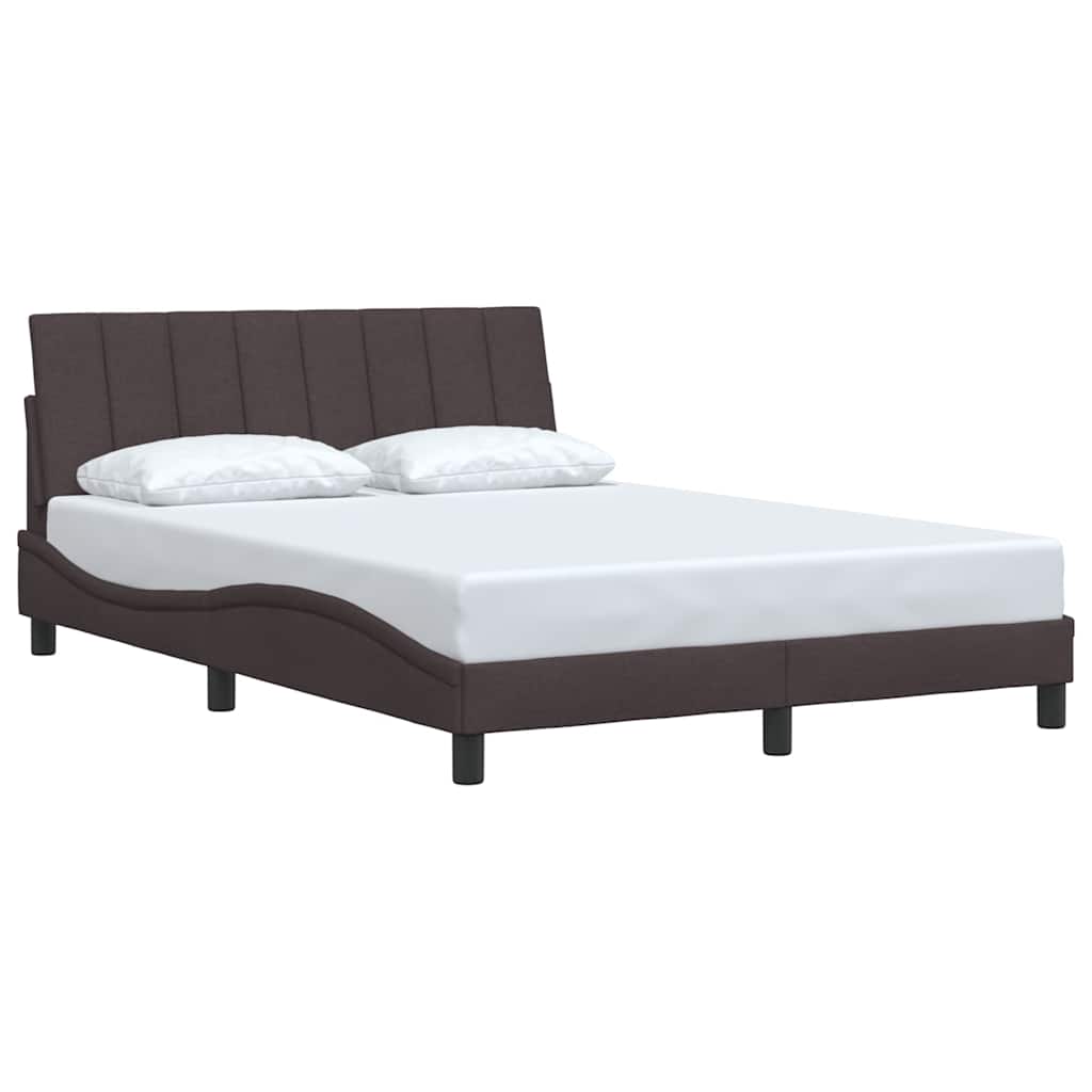 Bettgestell ohne Matratze "Hanko" Dunkelbraun 140x200 cm Stoff