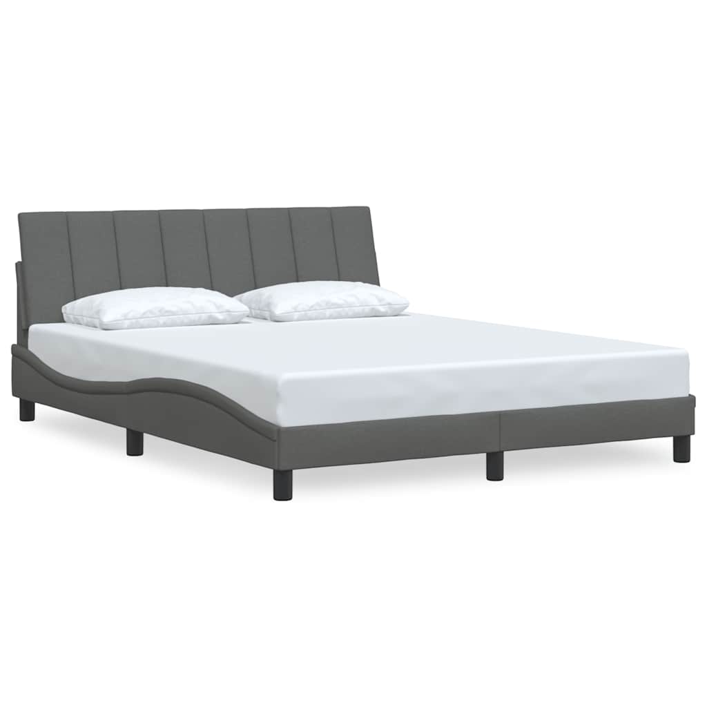 Bettgestell ohne Matratze "Hanko" Dunkelgrau 160x200 cm Stoff
