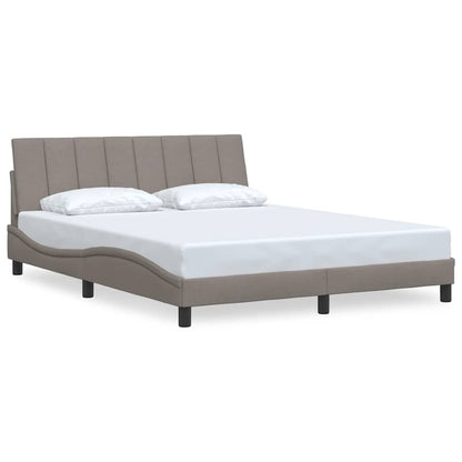 Bettgestell ohne Matratze "Hanko" Taupe 160x200 cm Stoff