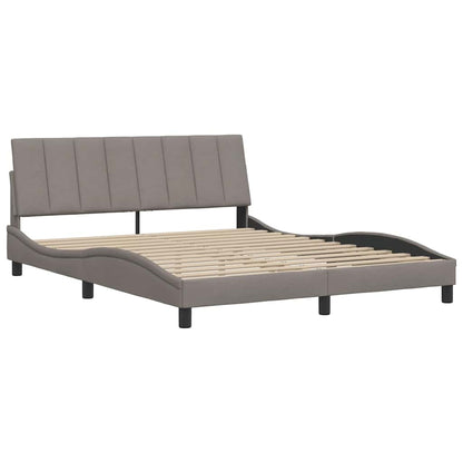 Bettgestell ohne Matratze "Hanko" Taupe 160x200 cm Stoff