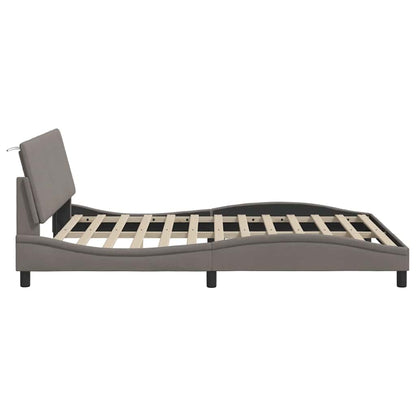 Bettgestell ohne Matratze "Hanko" Taupe 160x200 cm Stoff