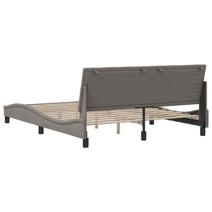 Bettgestell ohne Matratze "Hanko" Taupe 160x200 cm Stoff