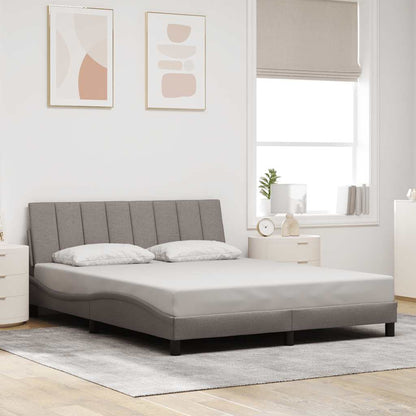 Bettgestell ohne Matratze "Hanko" Taupe 160x200 cm Stoff