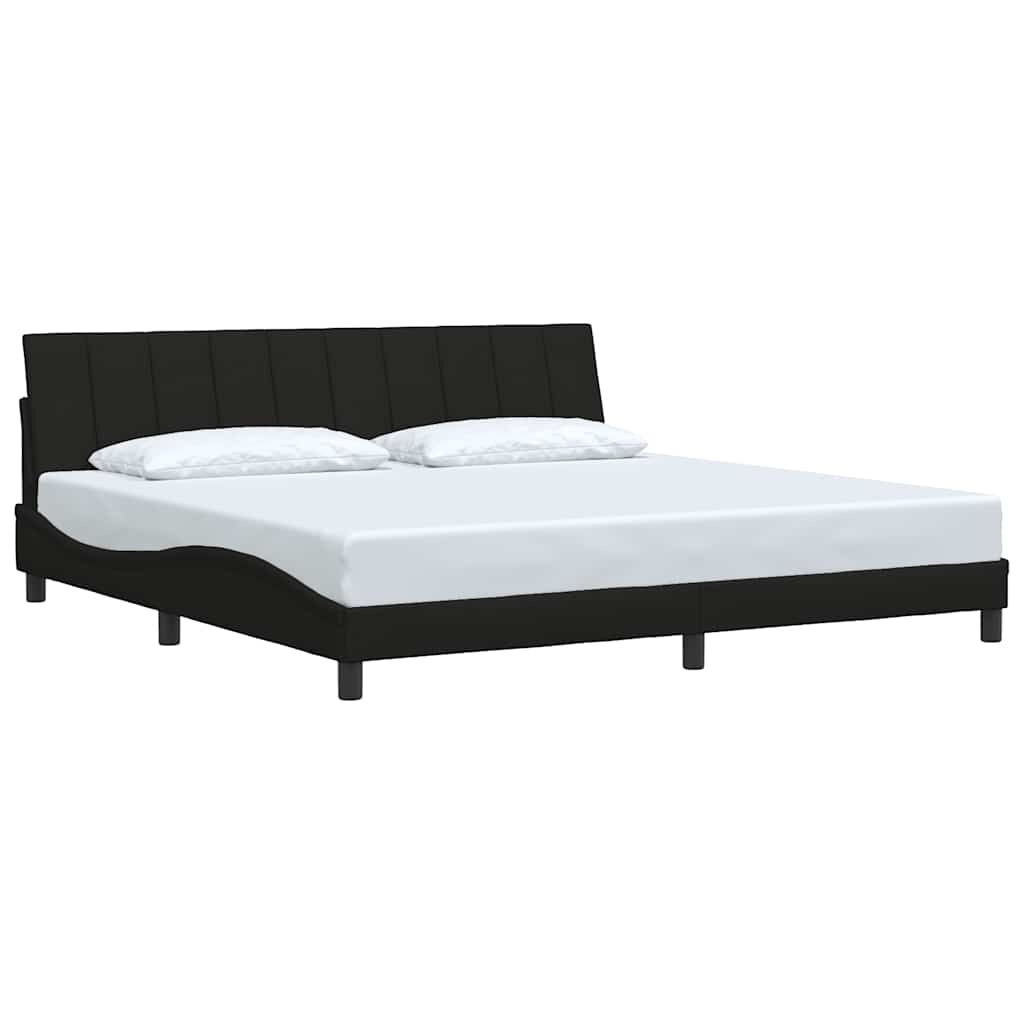 Bettgestell ohne Matratze "Hanko" Schwarz 200x200 cm Stoff