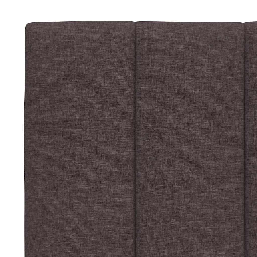 Bettgestell ohne Matratze "Hanko" Dunkelbraun 200x200 cm Stoff