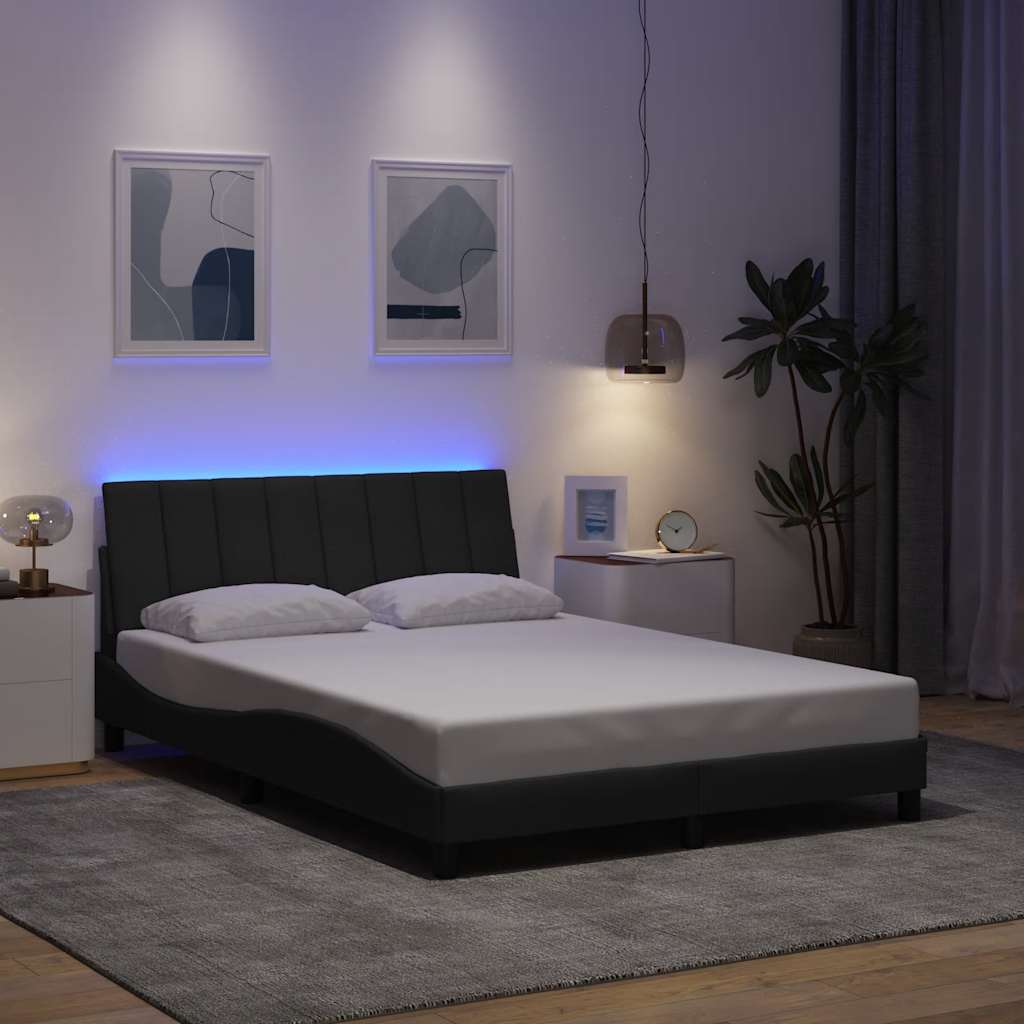 Bettgestell ohne Matratze "Hanko" Dunkelgrau 120x200 cm Stoff