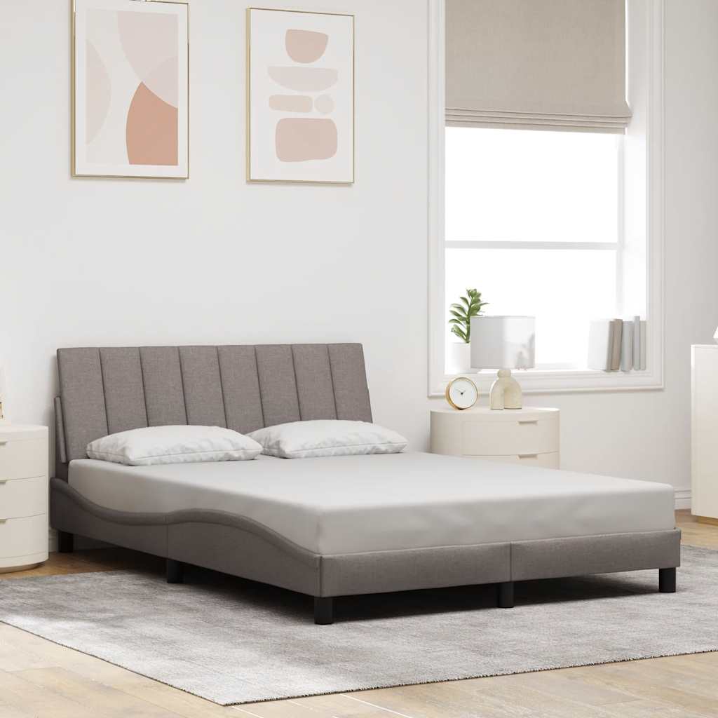 Bettgestell ohne Matratze "Hanko" Taupe 120x200 cm Stoff