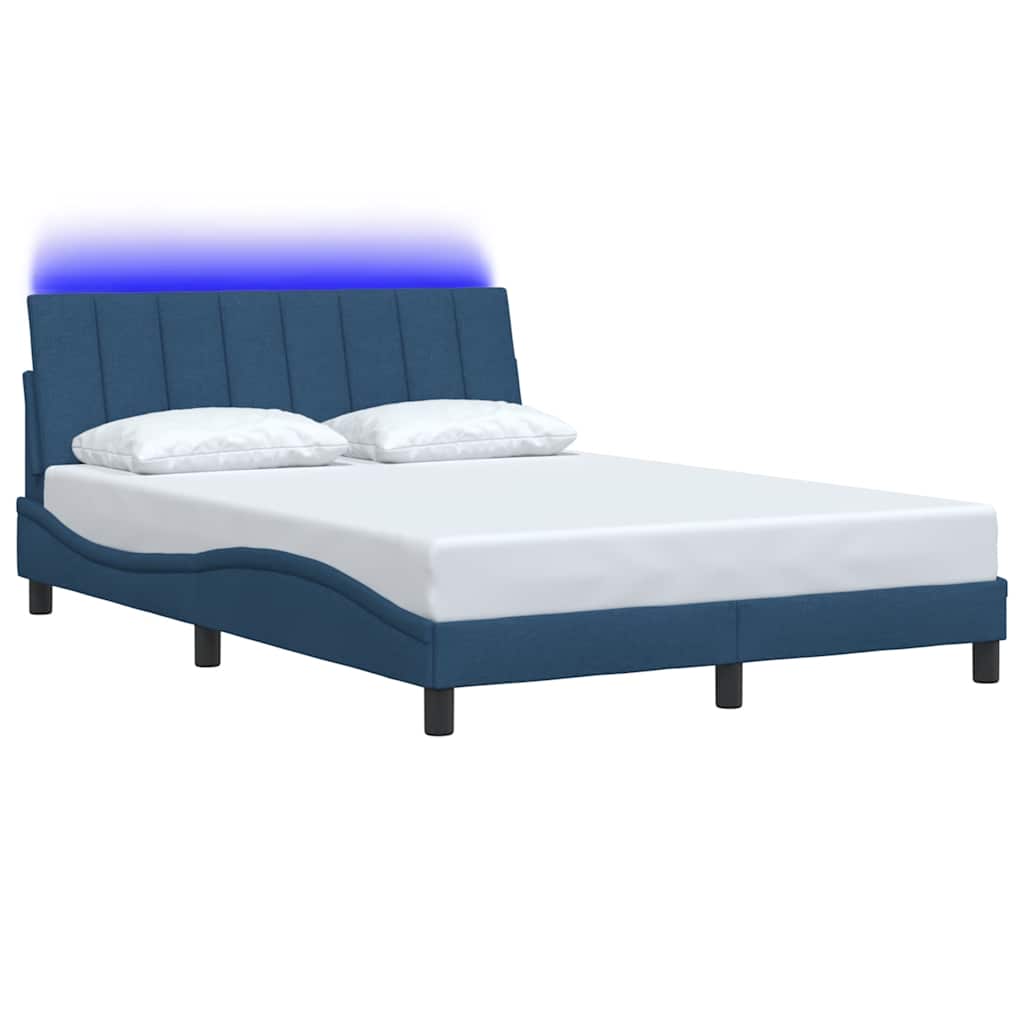 Bettgestell ohne Matratze "Hanko" Blau 120x200 cm Stoff