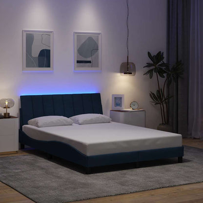 Bettgestell ohne Matratze "Hanko" Blau 120x200 cm Stoff