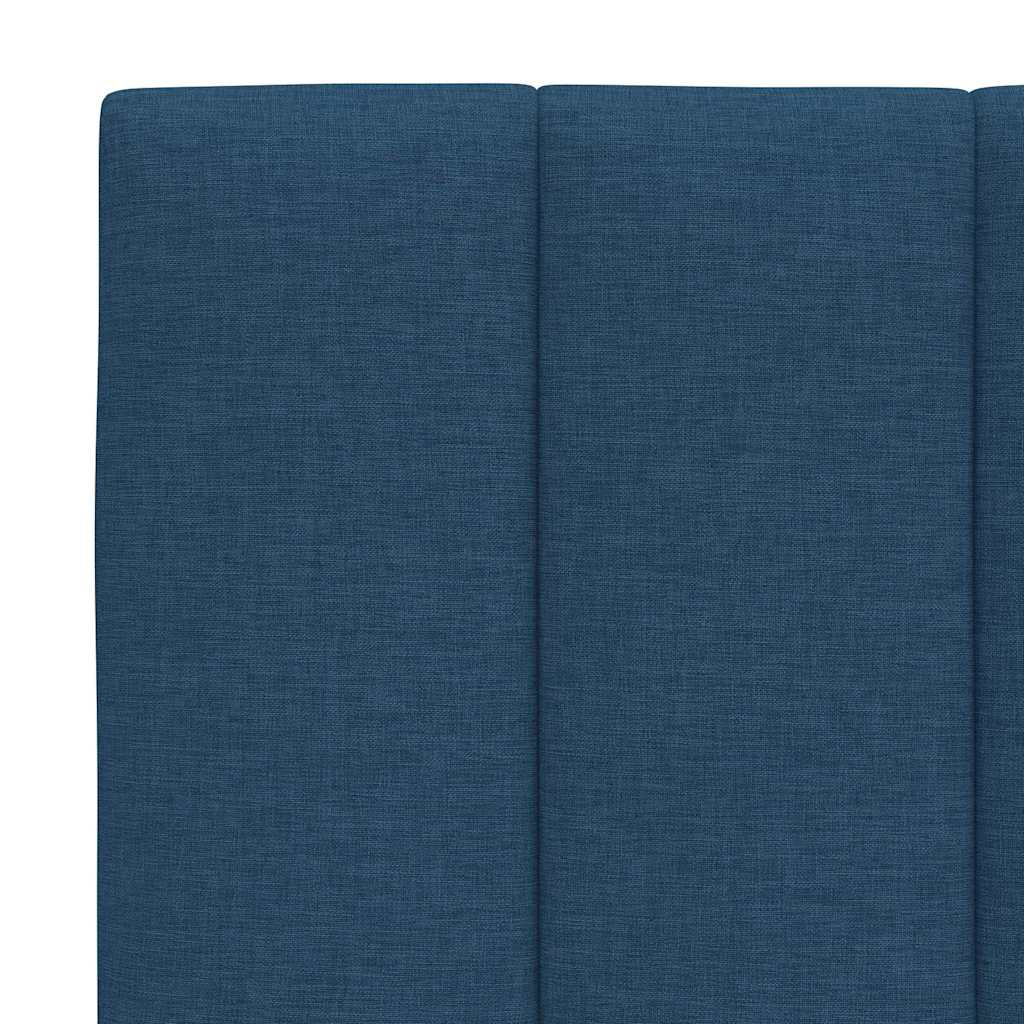 Bettgestell ohne Matratze "Hanko" Blau 140x190 cm Stoff
