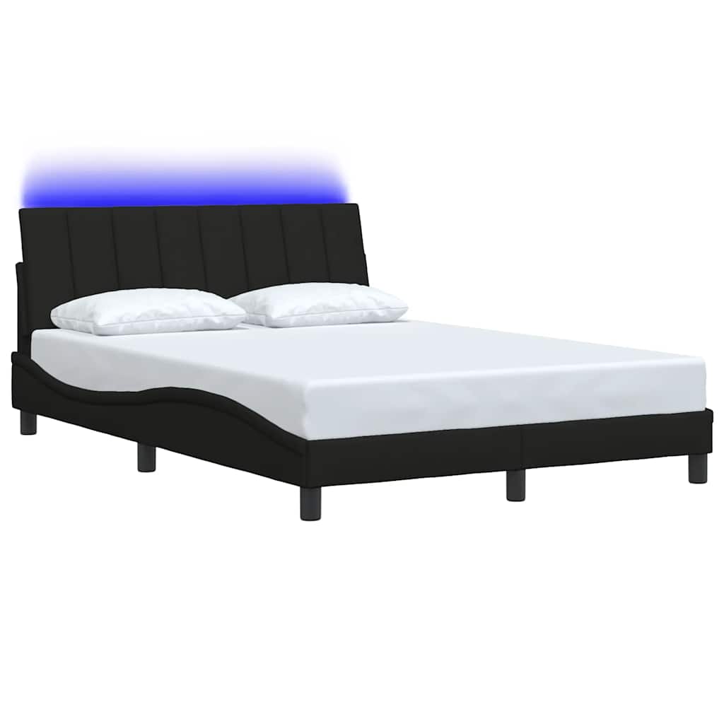 Bettgestell ohne Matratze "Hanko" Schwarz 140x200 cm Stoff