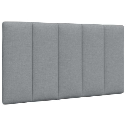 Bett mit Matratze "Hanko" Hellgrau 80x200 cm Stoff