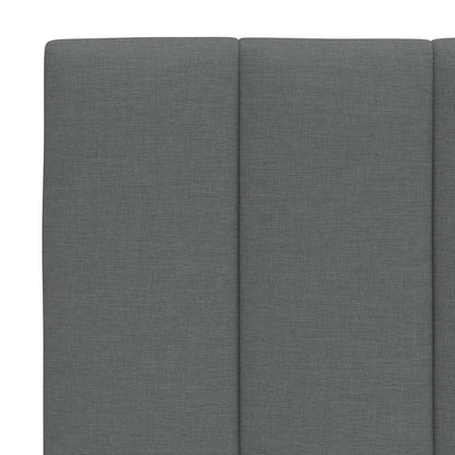 Bett mit Matratze "Hanko" Dunkelgrau 80x200 cm Stoff