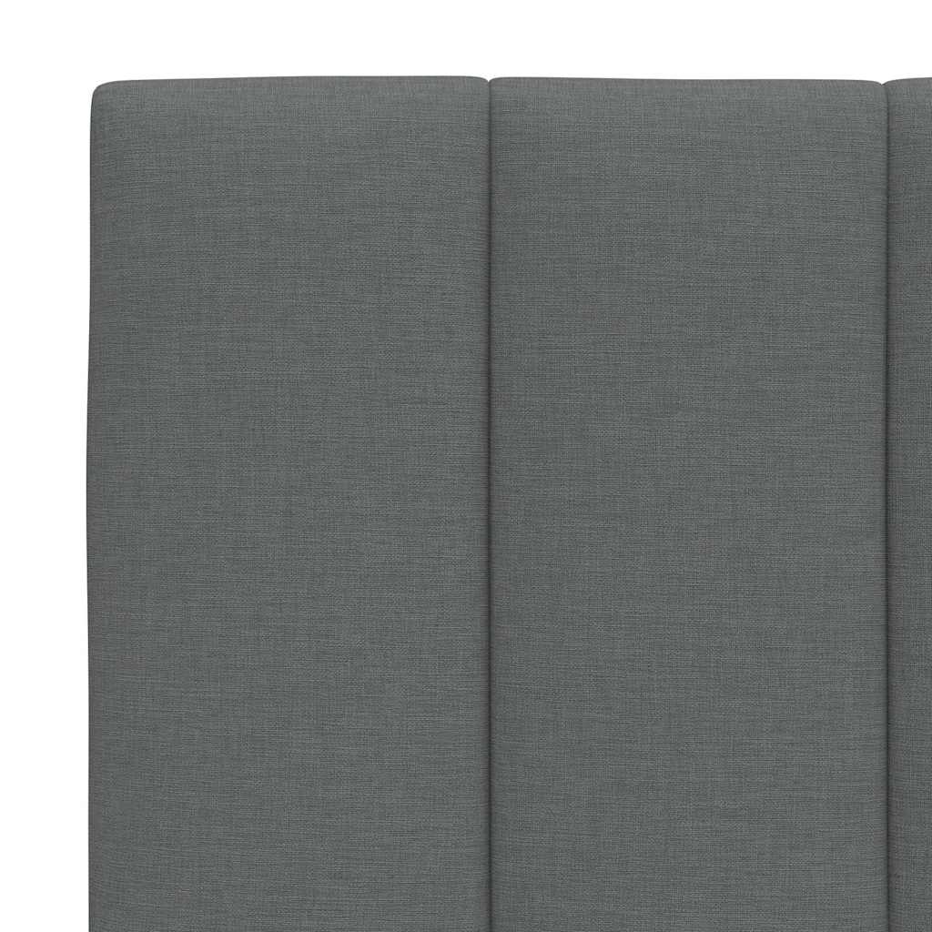 Bett mit Matratze "Hanko" Dunkelgrau 80x200 cm Stoff