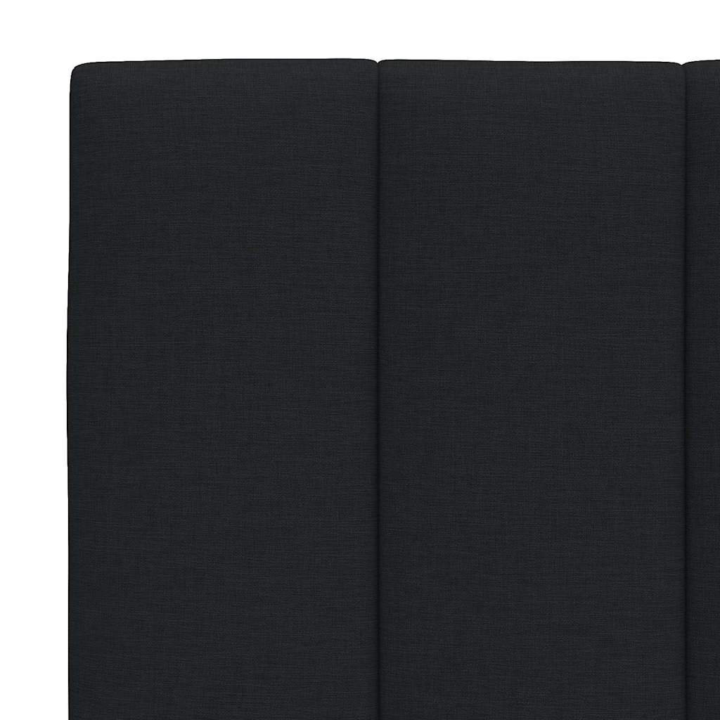 Bett mit Matratze "Hanko" Schwarz 80x200 cm Stoff