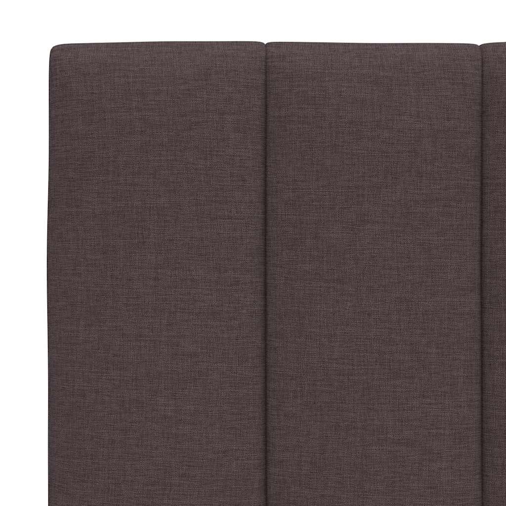 Bett mit Matratze "Hanko" Dunkelbraun 80x200 cm Stoff
