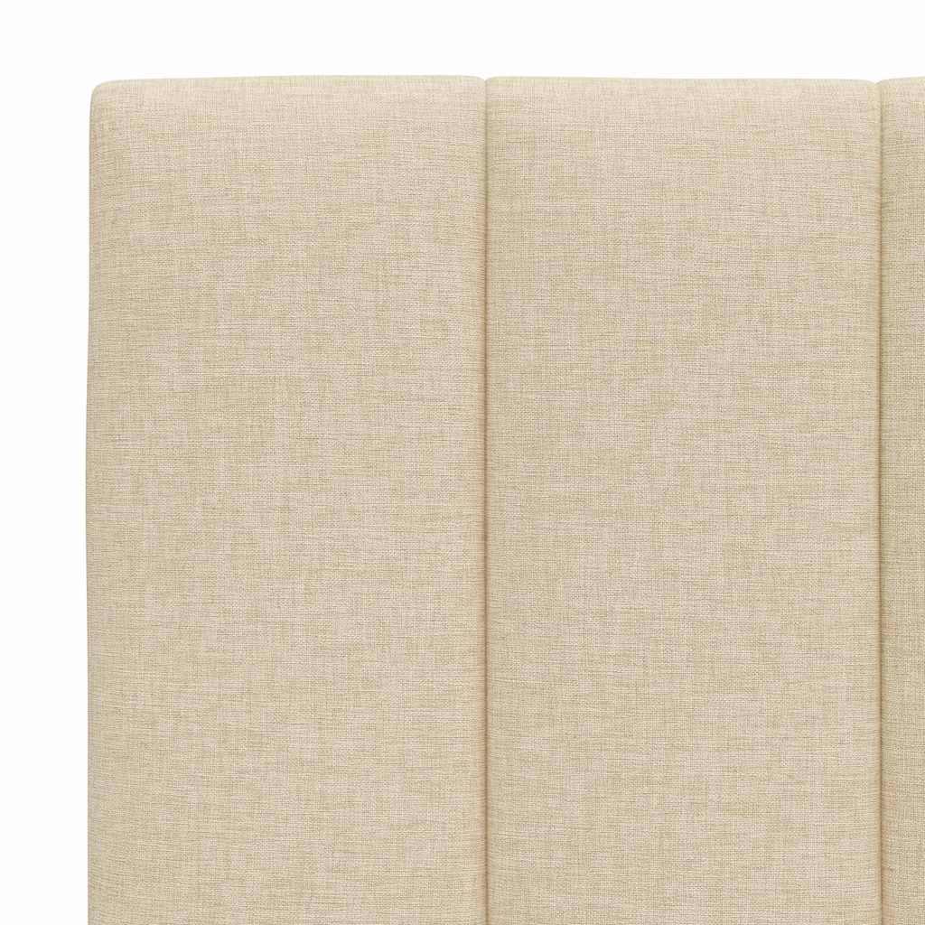 Bett mit Matratze "Hanko" Creme 80x200 cm Stoff