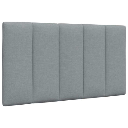 Bett mit Matratze "Hanko" Hellgrau 90x190 cm Stoff