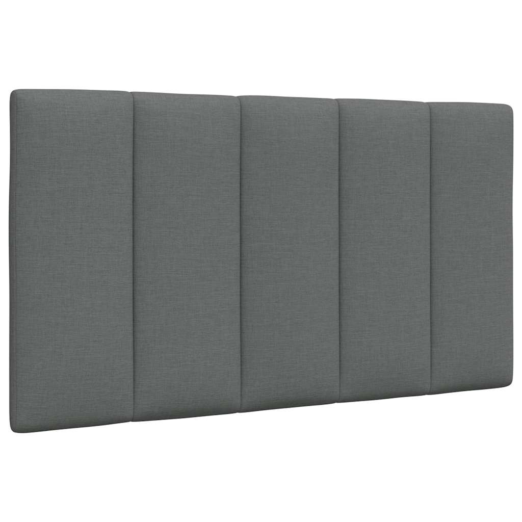 Bett mit Matratze "Hanko" Dunkelgrau 90x190 cm Stoff