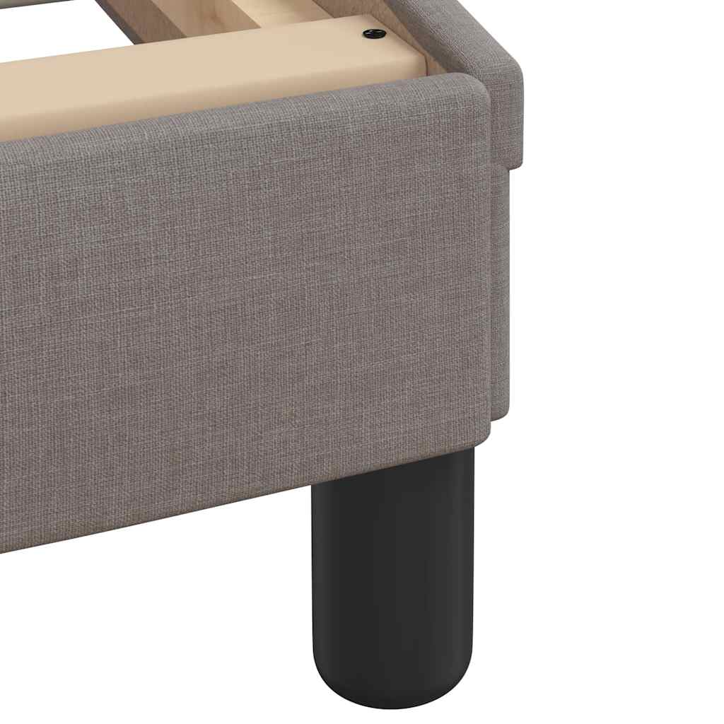 Bett mit Matratze "Hanko" Taupe 90x190 cm Stoff