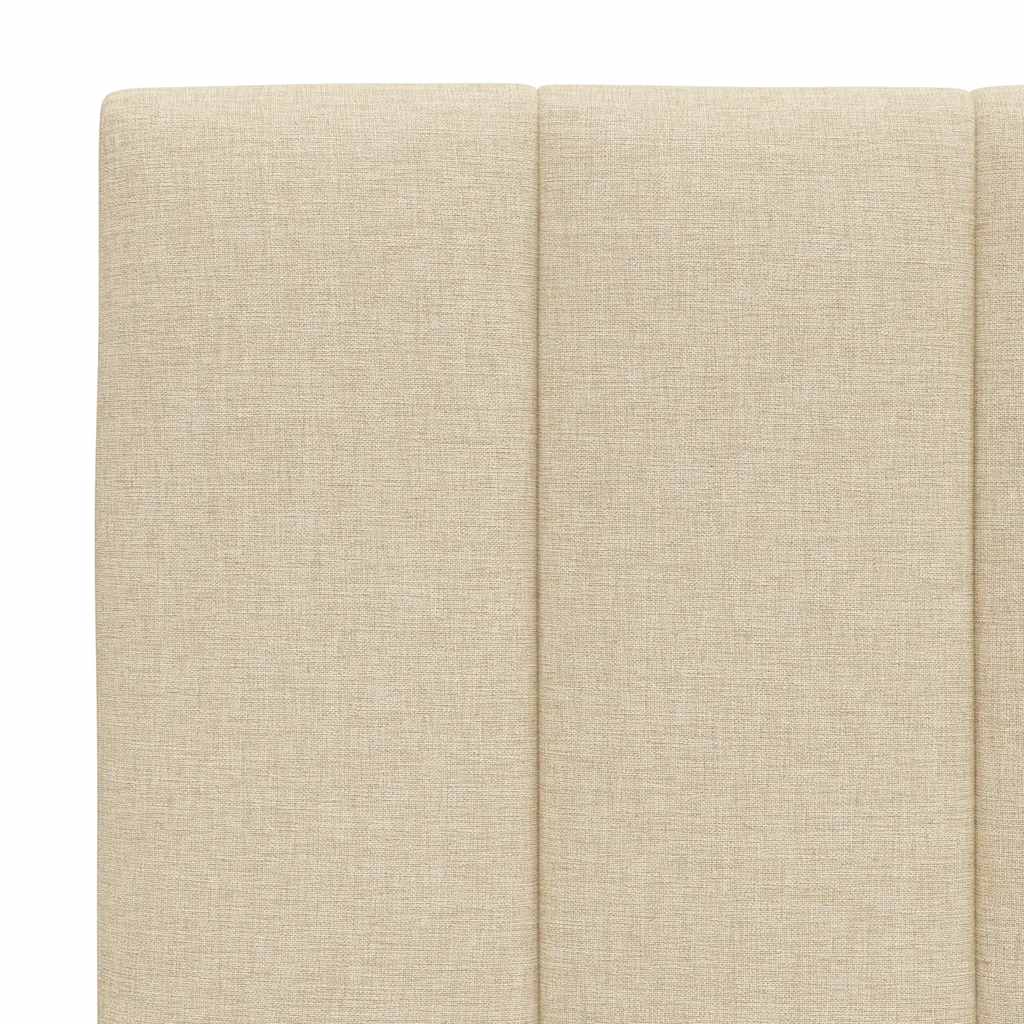 Bett mit Matratze "Hanko" Creme 90x190 cm Stoff
