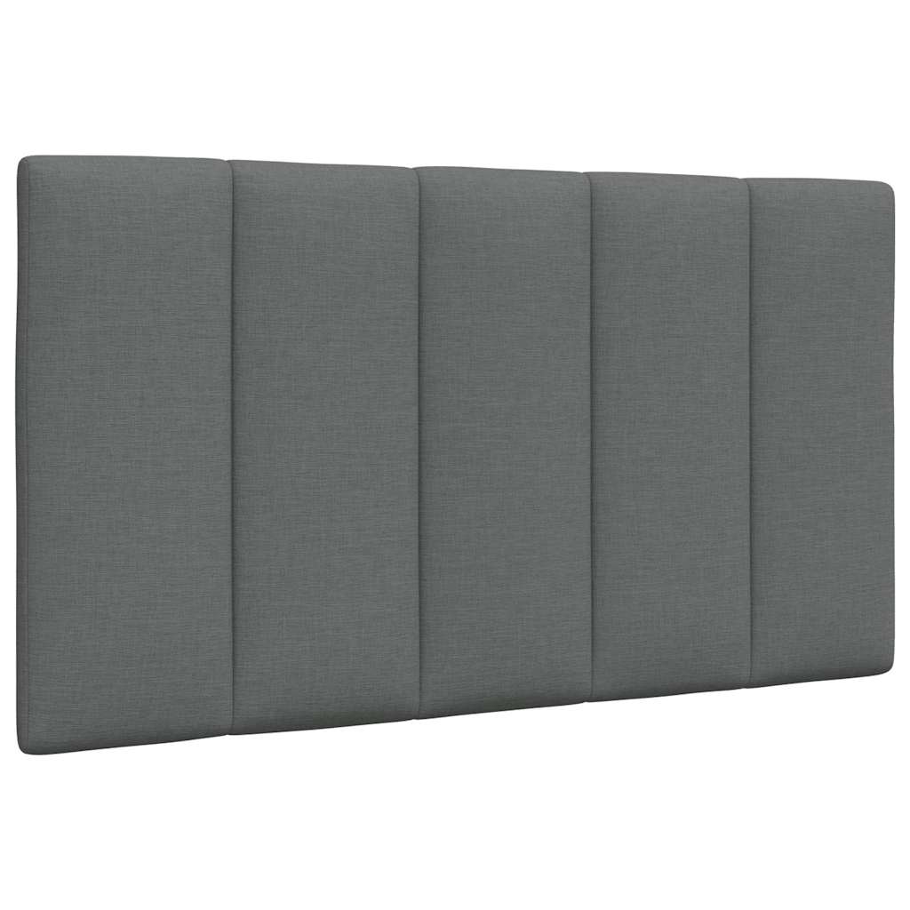 Bett mit Matratze "Hanko" Dunkelgrau 90x200 cm Stoff