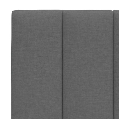 Bett mit Matratze "Hanko" Dunkelgrau 90x200 cm Stoff