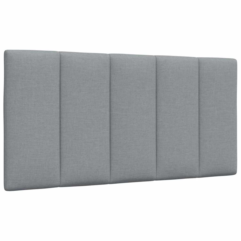 Lit avec matelas "Hanko" gris clair 100x200 cm tissu