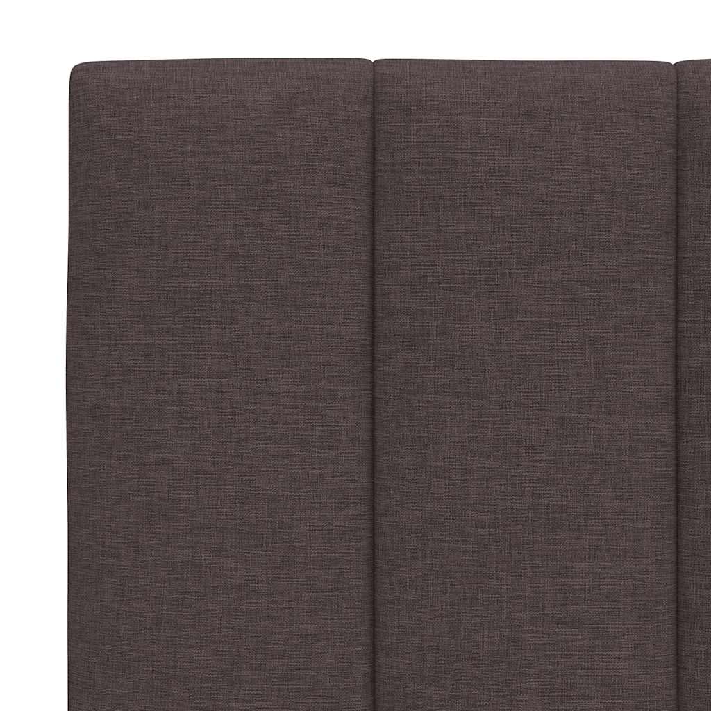 Bett mit Matratze "Hanko" Dunkelbraun 100x200 cm Stoff