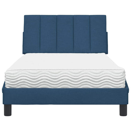 Bett mit Matratze "Hanko" Blau 100x200 cm Stoff