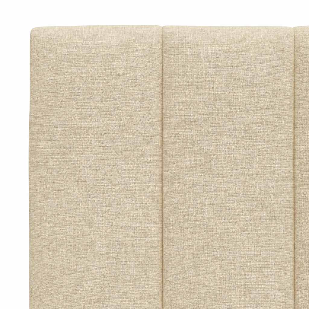 Bett mit Matratze "Hanko" Creme 120x200 cm Stoff
