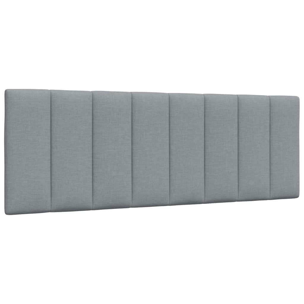 Bett mit Matratze "Hanko" Hellgrau 140x190 cm Stoff