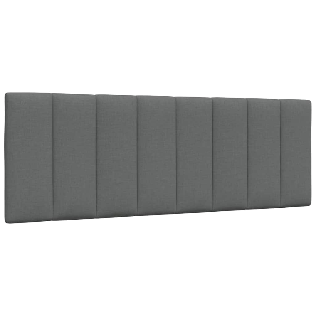 Bett mit Matratze "Hanko" Dunkelgrau 140x190 cm Stoff