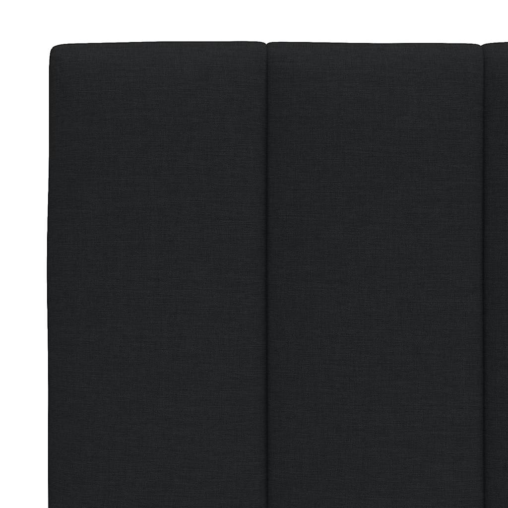 Bett mit Matratze "Hanko" Schwarz 140x190 cm Stoff