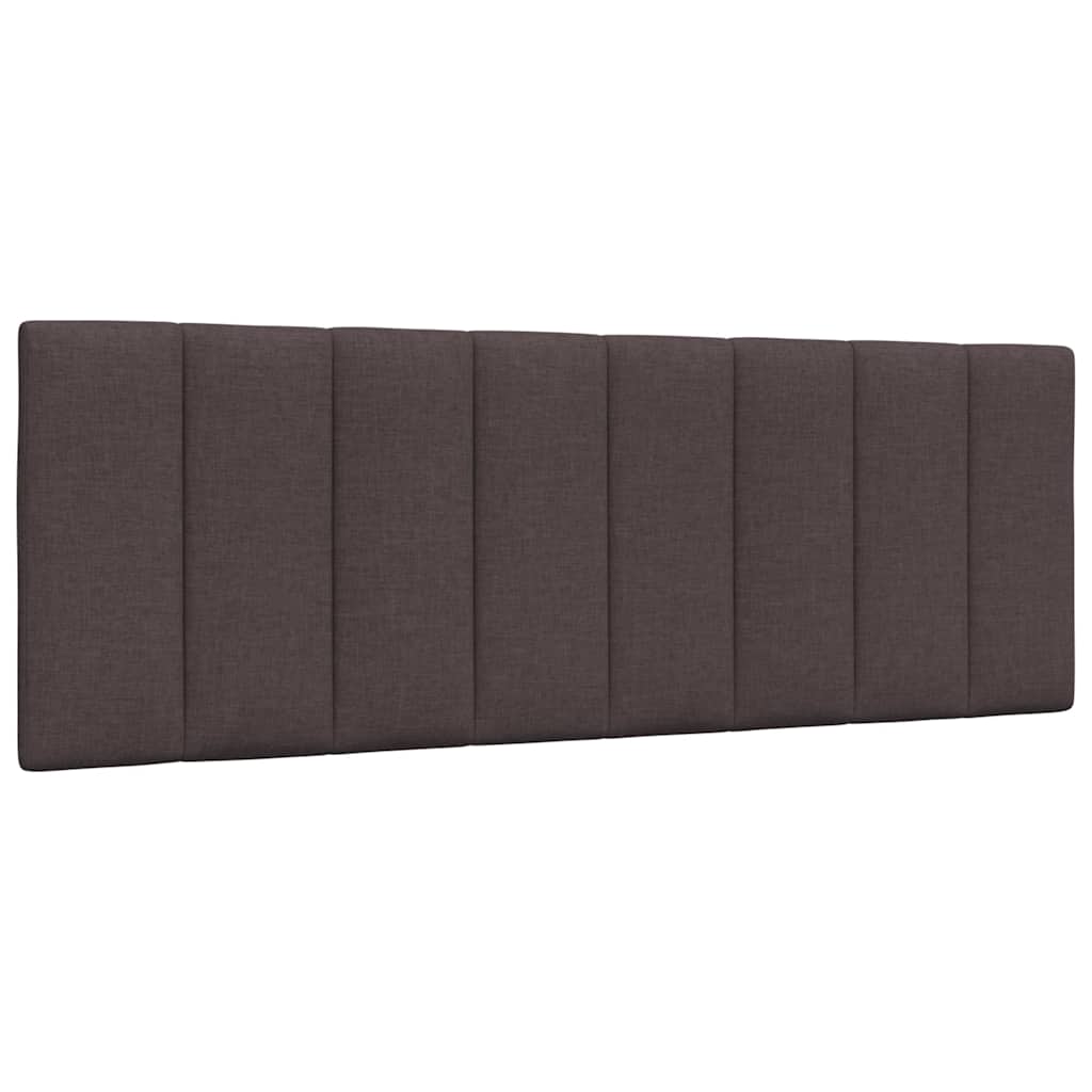 Bett mit Matratze "Hanko" Dunkelbraun 140x190 cm Stoff