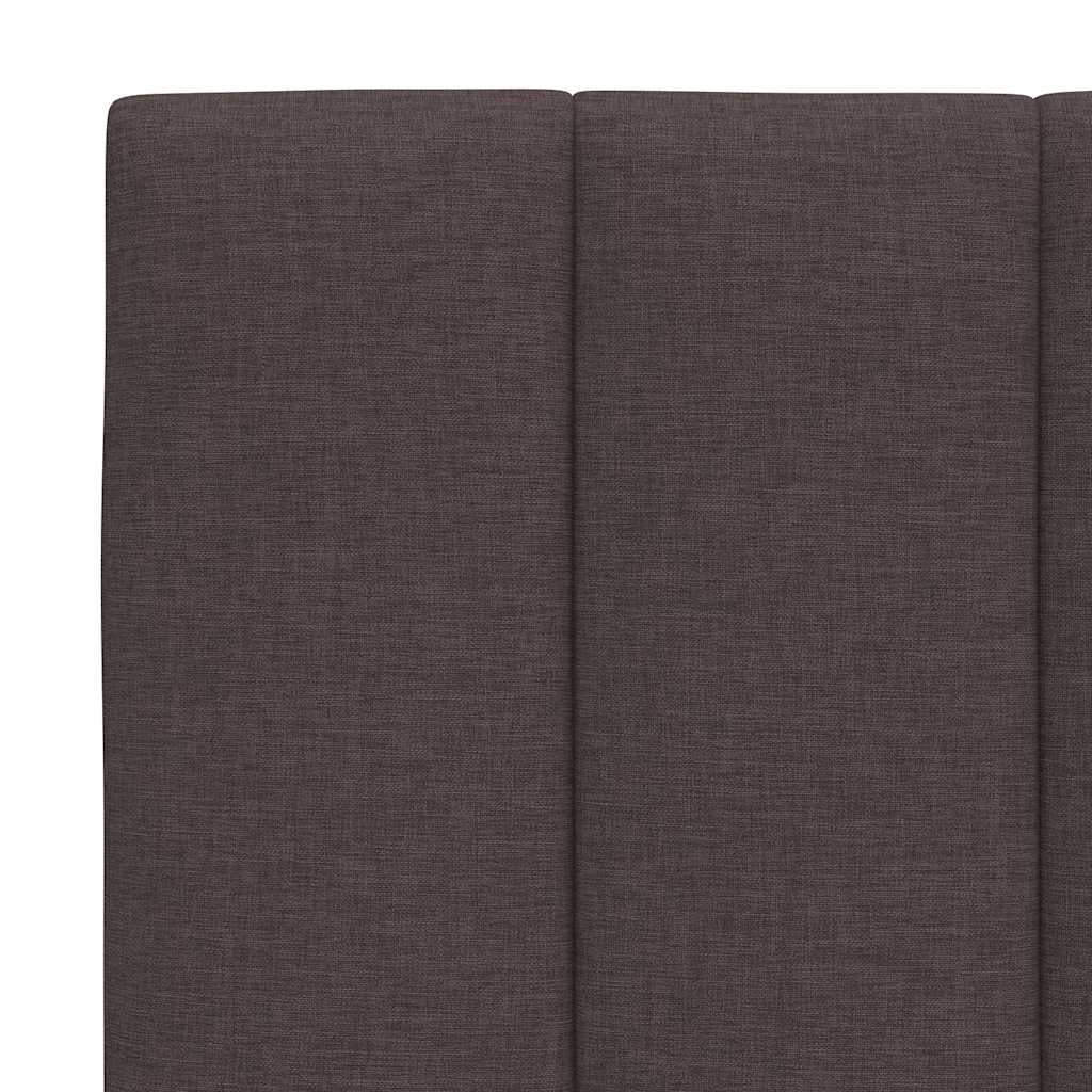 Bett mit Matratze "Hanko" Dunkelbraun 140x200 cm Stoff