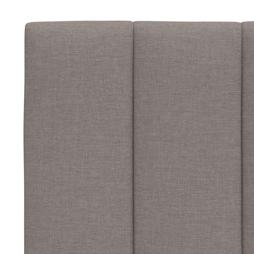 Bett mit Matratze "Hanko" Taupe 140x200 cm Stoff