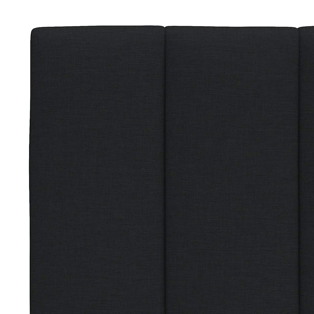 Bett mit Matratze "Hanko" Schwarz 160x200 cm Stoff