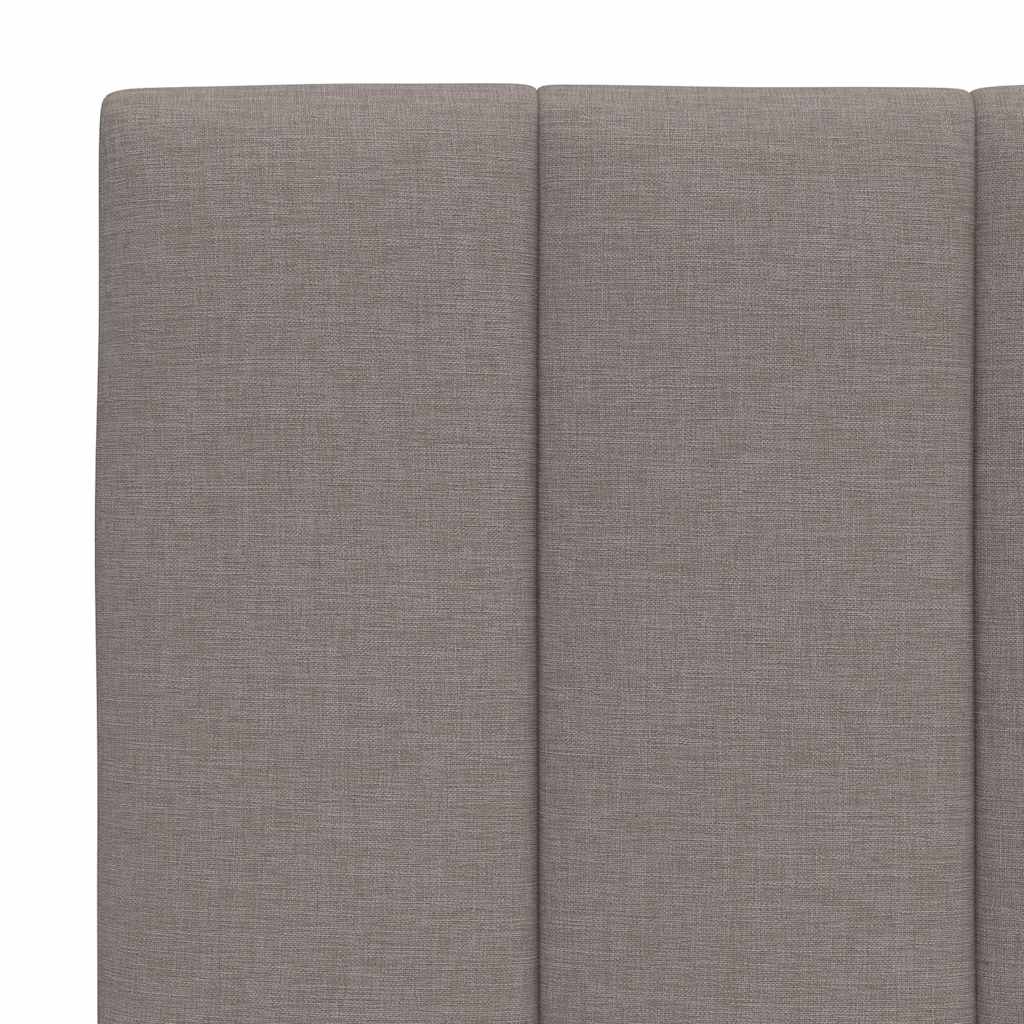 Bett mit Matratze "Hanko" Taupe 160x200 cm Stoff