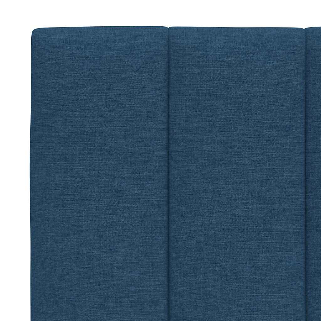 Bett mit Matratze "Hanko" Blau 160x200 cm Stoff