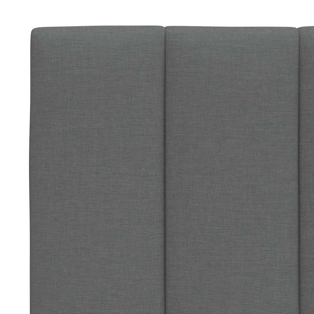 Bett mit Matratze "Hanko" Dunkelgrau 180x200 cm Stoff