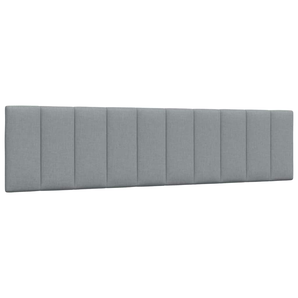 Bett mit Matratze "Hanko" Hellgrau 200x200 cm Stoff
