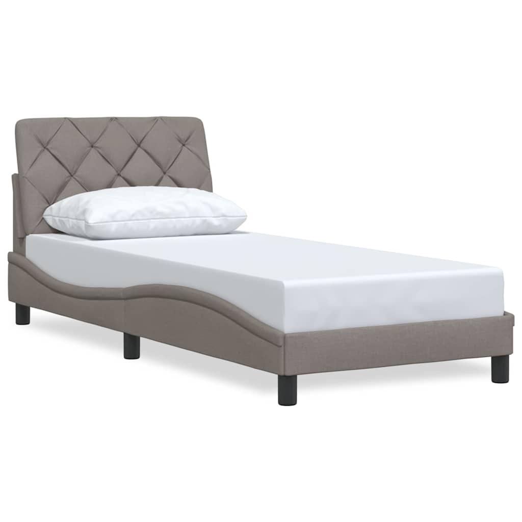 Bettgestell ohne Matratze Taupe 80x200 cm Stoff