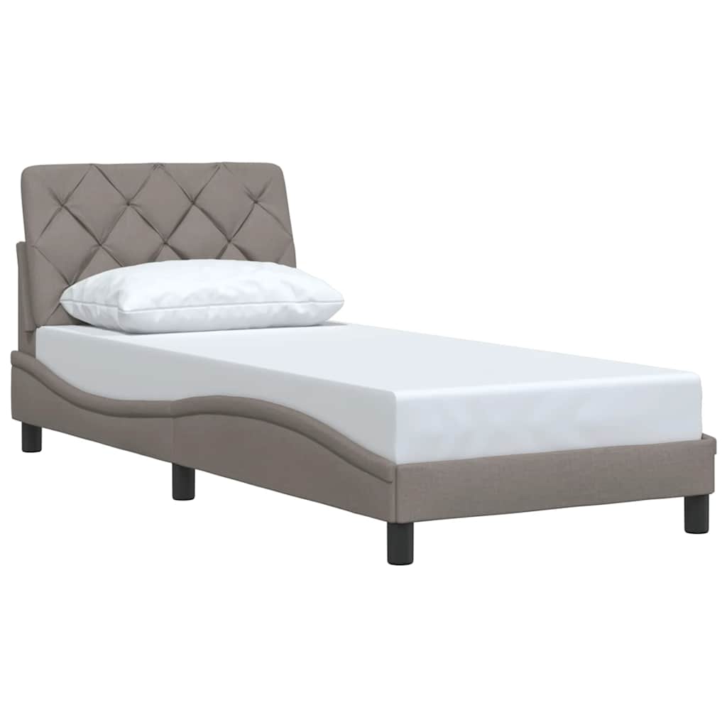 Bettgestell ohne Matratze Taupe 80x200 cm Stoff