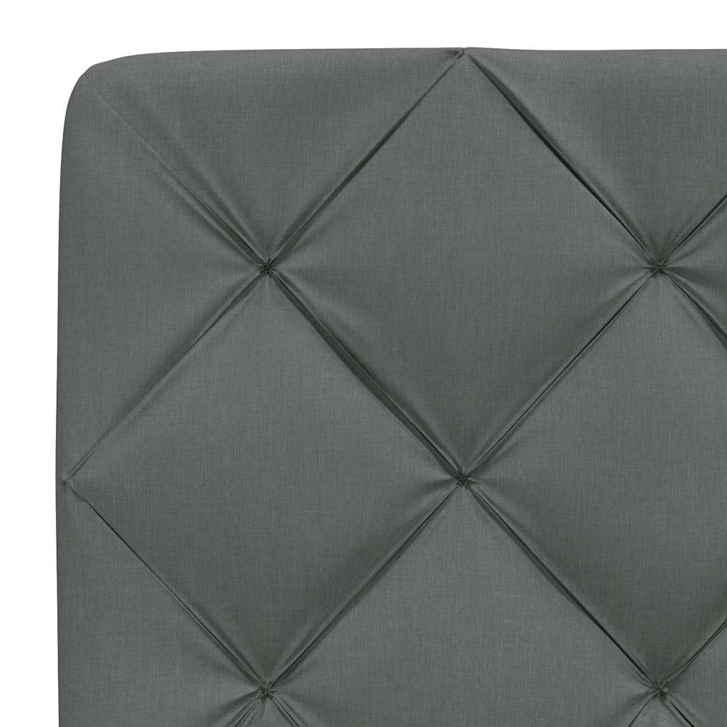 Bettgestell ohne Matratze Dunkelgrau 90x190 cm Stoff