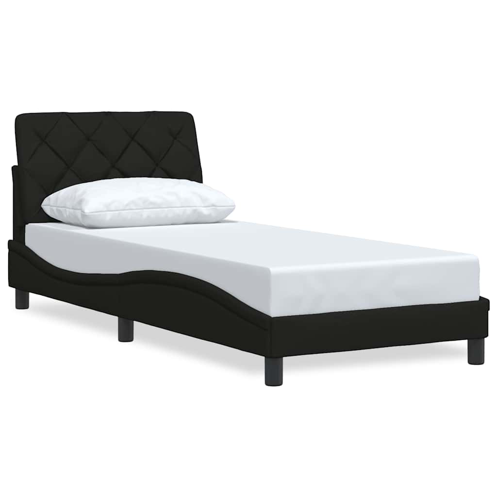 Bettgestell ohne Matratze Schwarz 90x200 cm Stoff