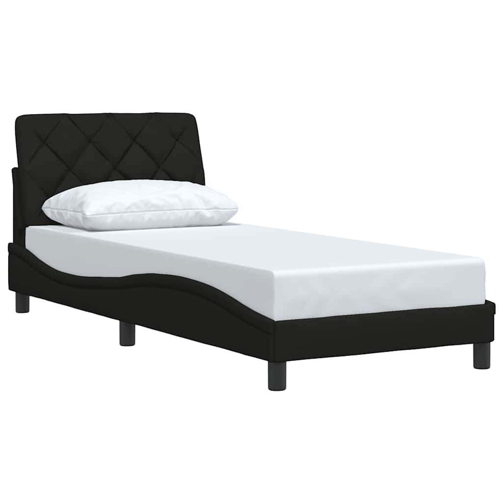 Bettgestell ohne Matratze Schwarz 90x200 cm Stoff