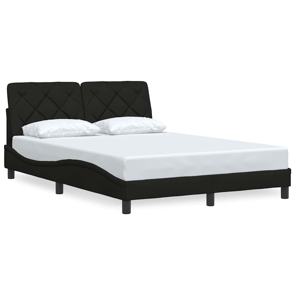 Bettgestell ohne Matratze Schwarz 140x190 cm Stoff